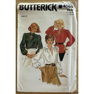Butterick Pattern 4089 Misses' Blouse Size 8 Uncut FF‎